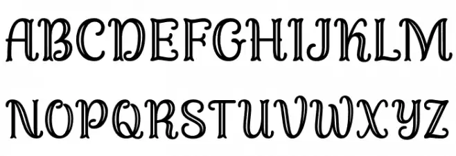 FondacyCarved 字体 大写