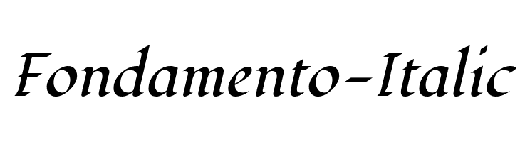 Fondamento-Italic Font