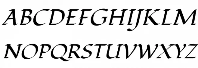 Fondamento-Italic Caratteri MAIUSCOLE