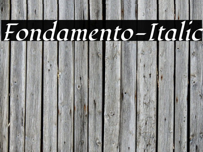 Fondamento-Italic Schriftart examples