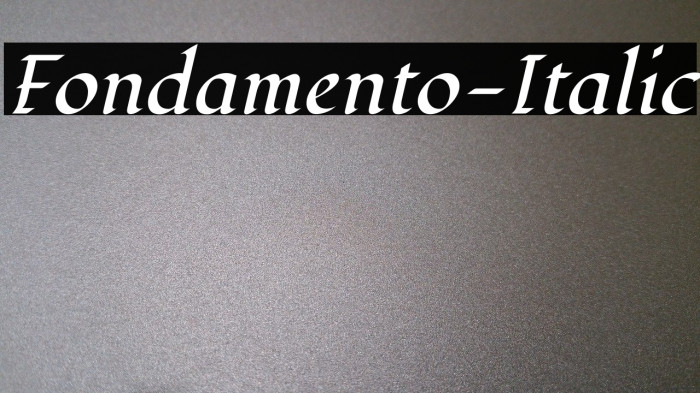 Fondamento-Italic Schriftart examples