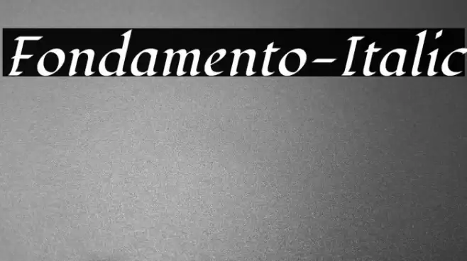 Fondamento-Italic Font examples