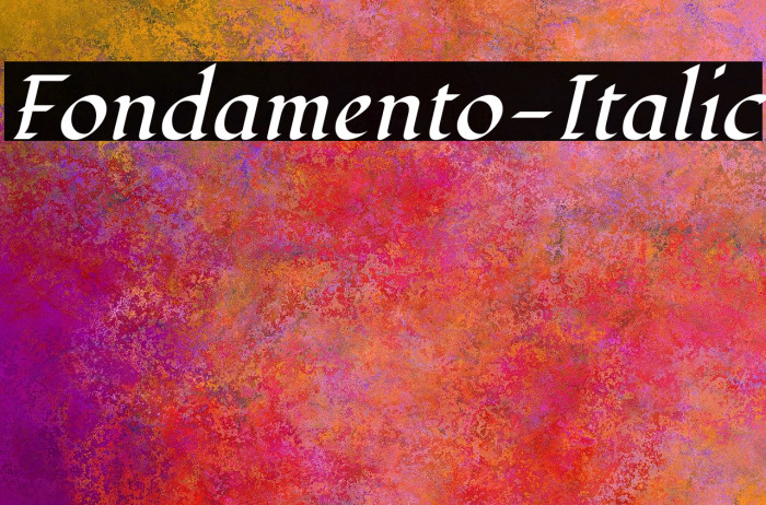 Fondamento-Italic Schriftart examples