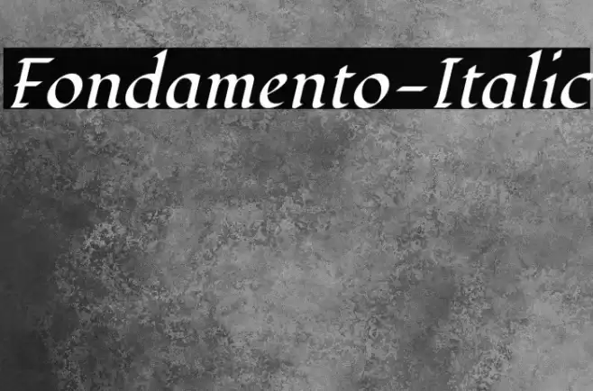 Fondamento-Italic Font examples
