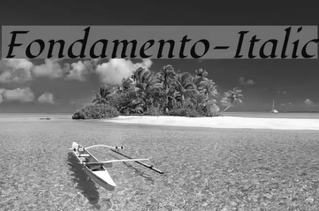 Fondamento-Italic Font examples