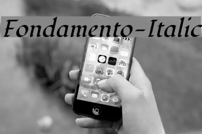Fondamento-Italic Font examples