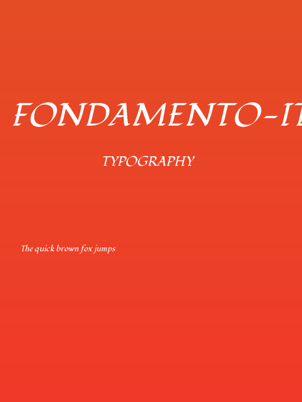 Fondamento-Italic Poster