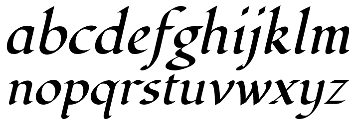 Fondamento-Italic Font LOWERCASE