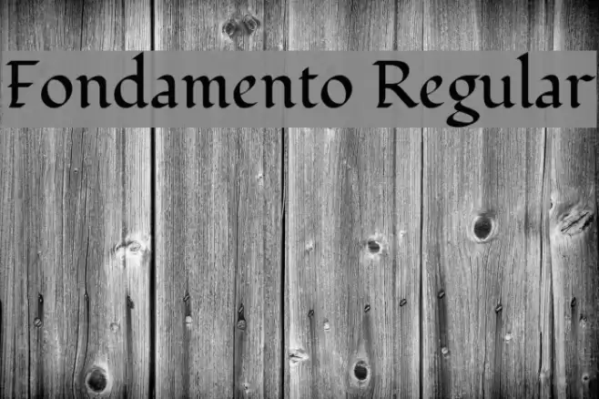 Fondamento Regular Font examples