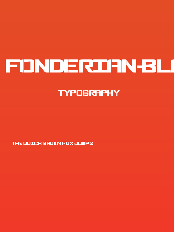 Fonderian-BlackStencil Black Poster