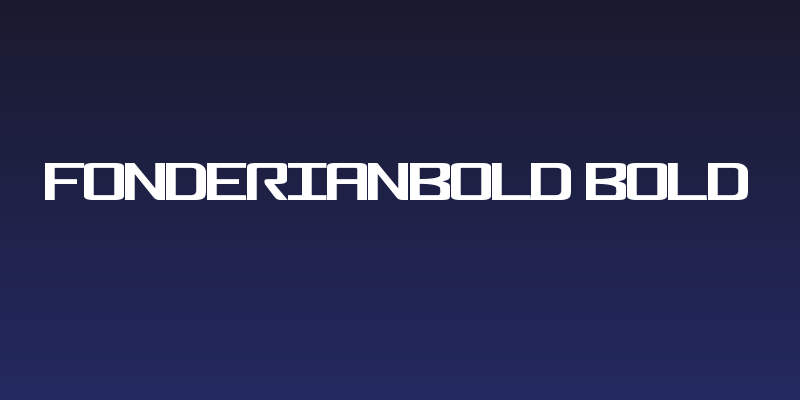 FonderianBold Bold Social Header