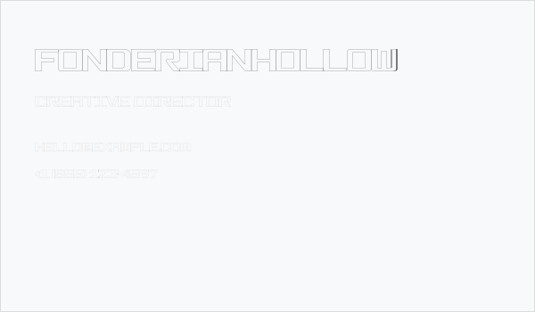 FonderianHollow Business Card