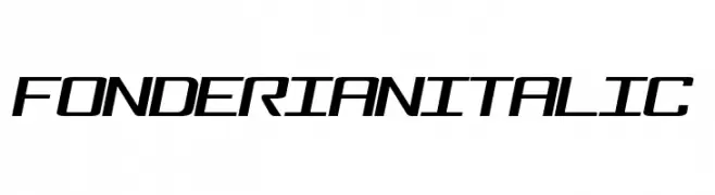 FonderianItalic  Frei Schriftart Herunterladen