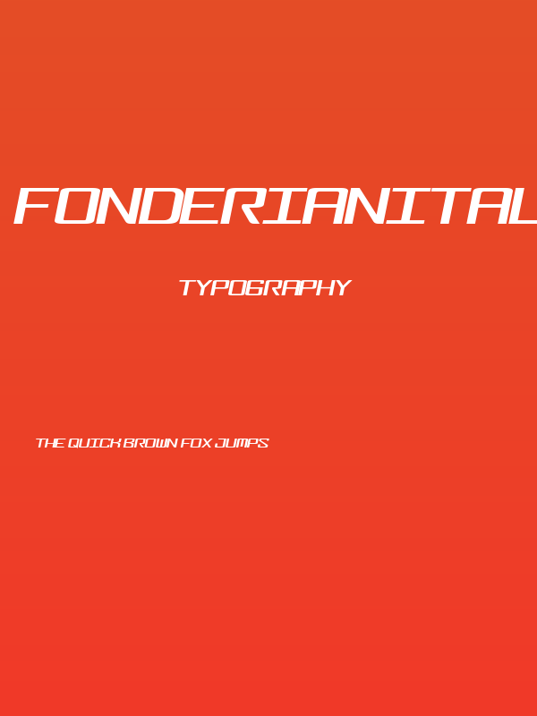 FonderianItalic Poster