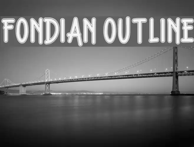 Fondian Outline Font examples