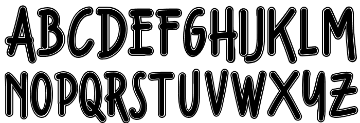 Fondian Outline Font LOWERCASE