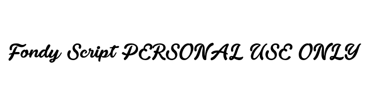 Fondy Script PERSONAL USE ONLY  font caratteri gratis