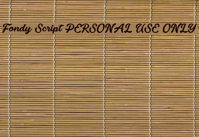 Fondy Script PERSONAL USE ONLY Font examples