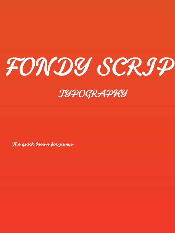Fondy Script PERSONAL USE ONLY Poster