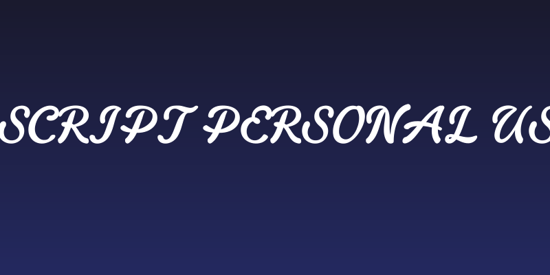 Fondy Script PERSONAL USE ONLY Social Header