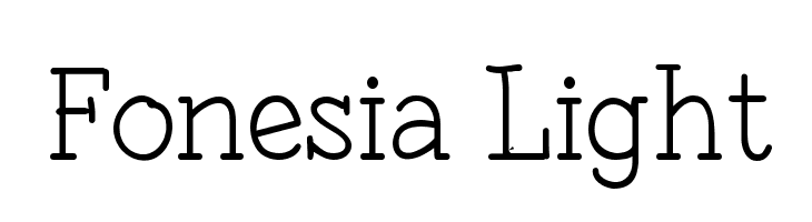 Fonesia Light  नि: शुल्क फ़ॉन्ट्स डाउनलोड