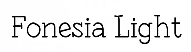 Fonesia Light  Frei Schriftart Herunterladen