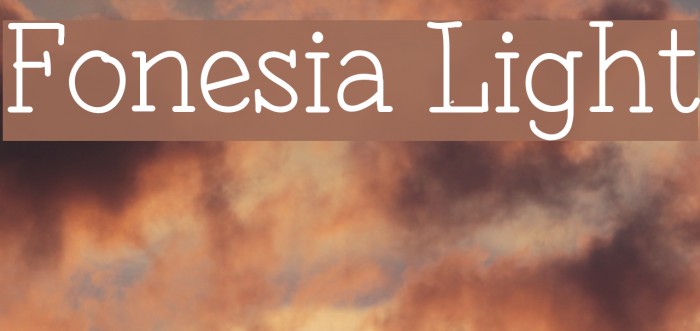 Fonesia Light Schriftart examples
