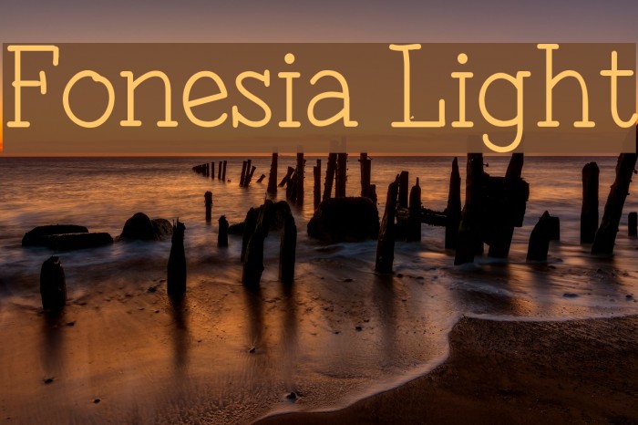 Fonesia Light Schriftart examples