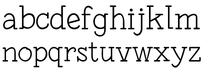Fonesia Light Schriftart Kleinbuchstaben