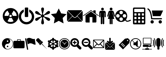 Font 90 Icons Font OTHER CHARS