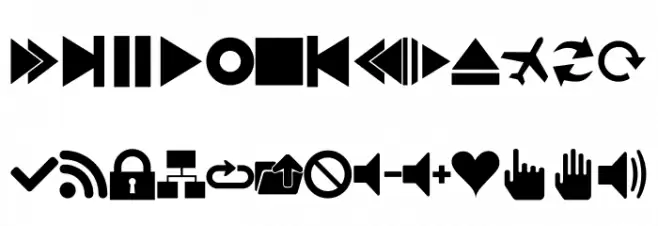 Font 90 Icons 字体 大写