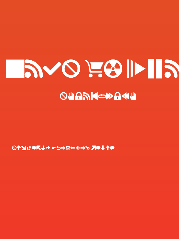 Font 90 Icons Poster