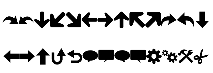 Font 90 Icons Font LOWERCASE