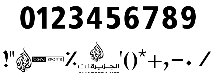 Font Aljazeera Color Font OTHER CHARS