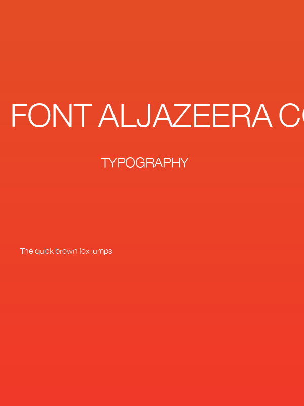 Font Aljazeera Color Poster