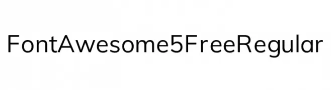 Font Awesome 5 Free Regular  नि: शुल्क फ़ॉन्ट्स डाउनलोड