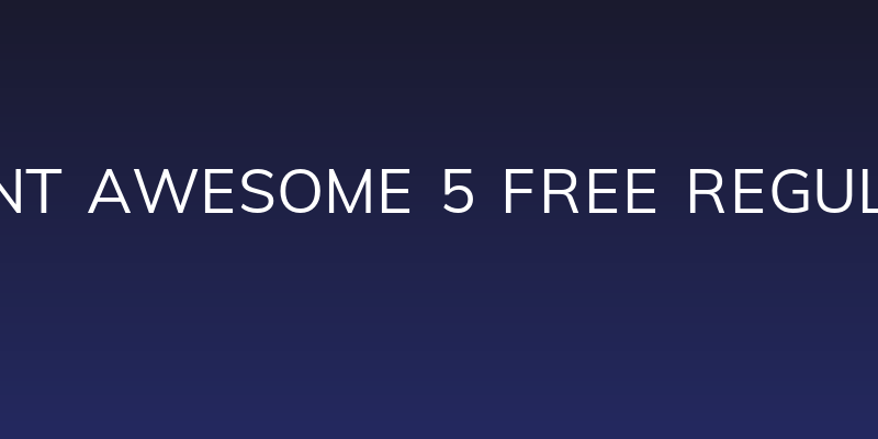 Font Awesome 5 Free Regular Social Header