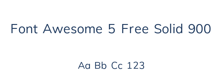 Font Awesome 5 Free Solid 900 Font Preview