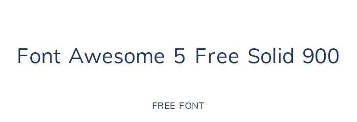 Font Awesome 5 Free Solid 900 