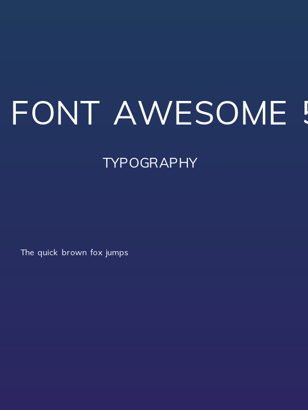 Font Awesome 5 Free Solid 900 Poster