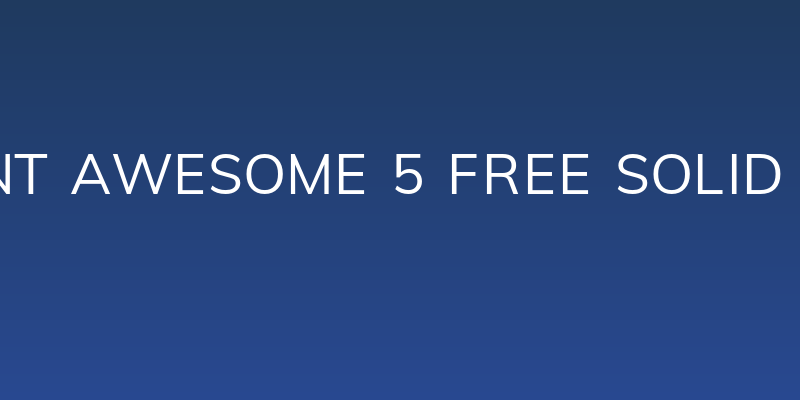 Font Awesome 5 Free Solid 900 Social Header