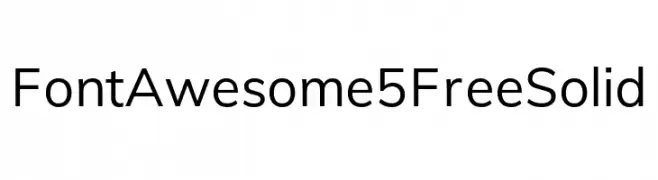 Font Awesome 5 Free Solid  नि: शुल्क फ़ॉन्ट्स डाउनलोड