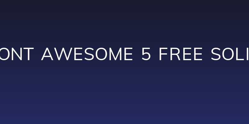 Font Awesome 5 Free Solid Social Header