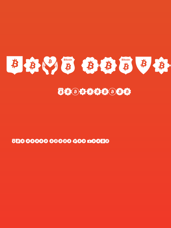 Font Bitcoin Color Poster