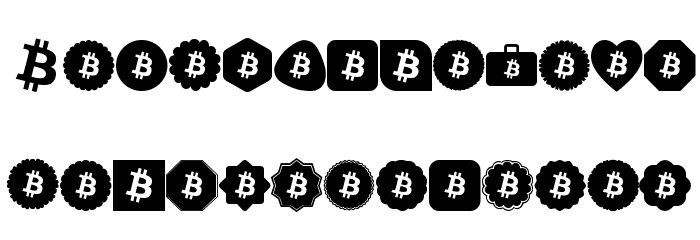 Font Bitcoin Color Font LOWERCASE