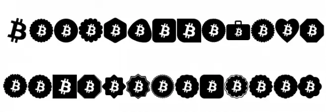 Font Bitcoin Color Шрифта строчной