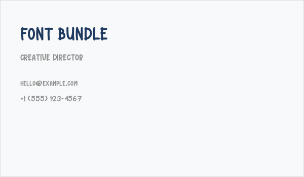 Font Bundle Business Card