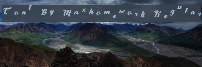 Font By Maxhomework Regular Font examples