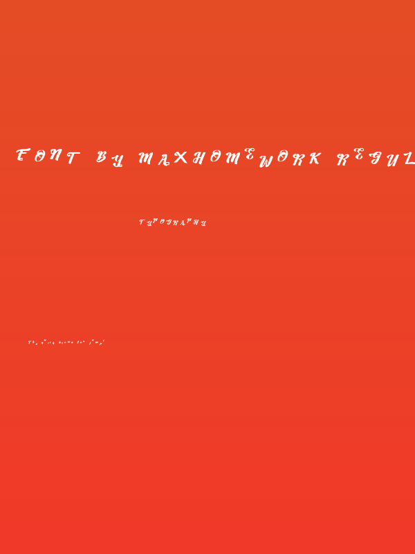 Font By Maxhomework Regular Poster