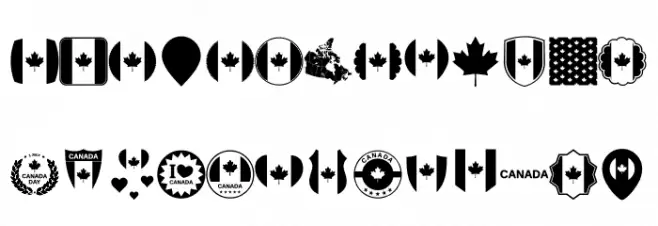 Font Canada Color Fonte MAIÚSCULAS